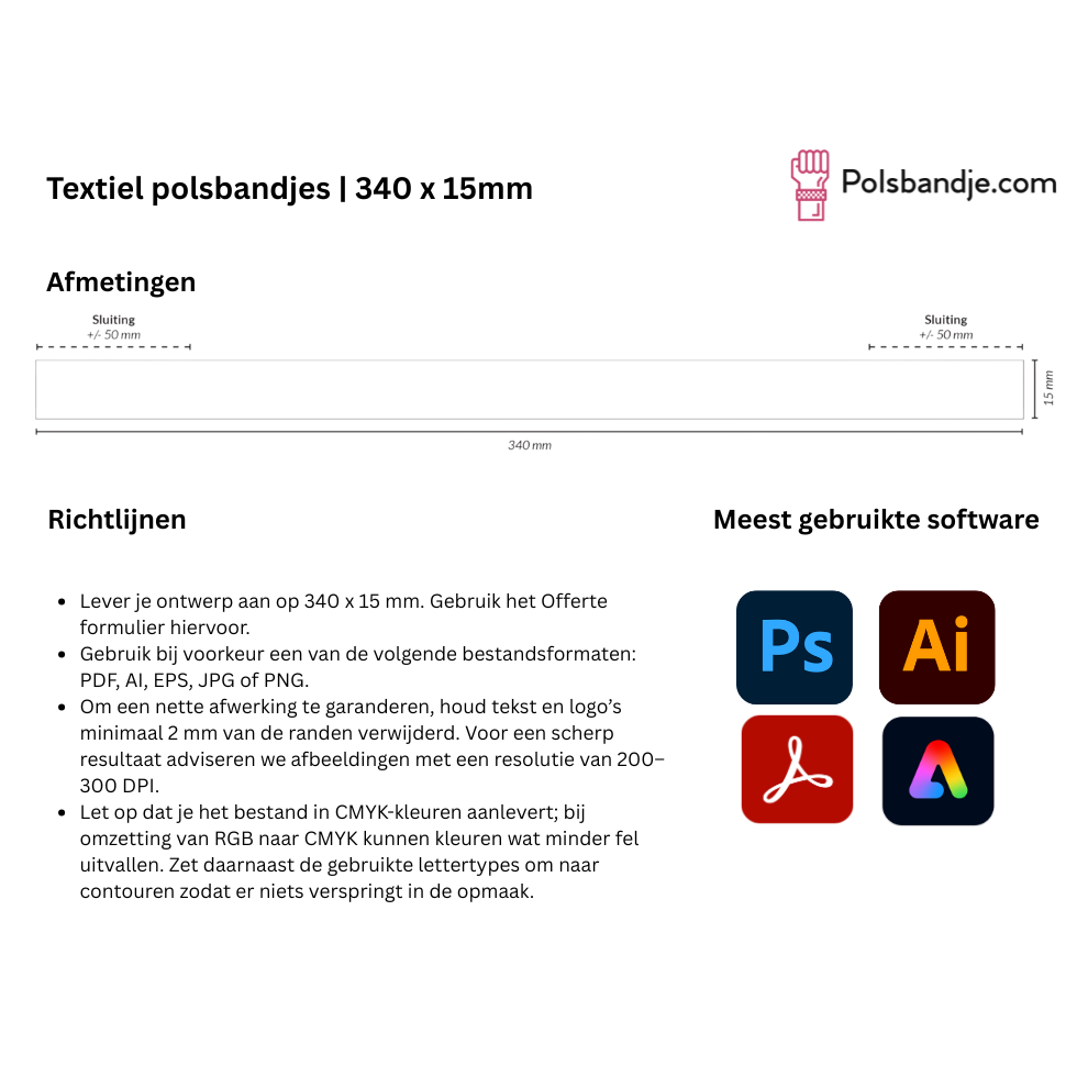 Textiel Polsbandje | Eigen Ontwerp